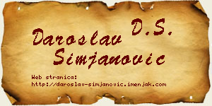 Daroslav Simjanović vizit kartica